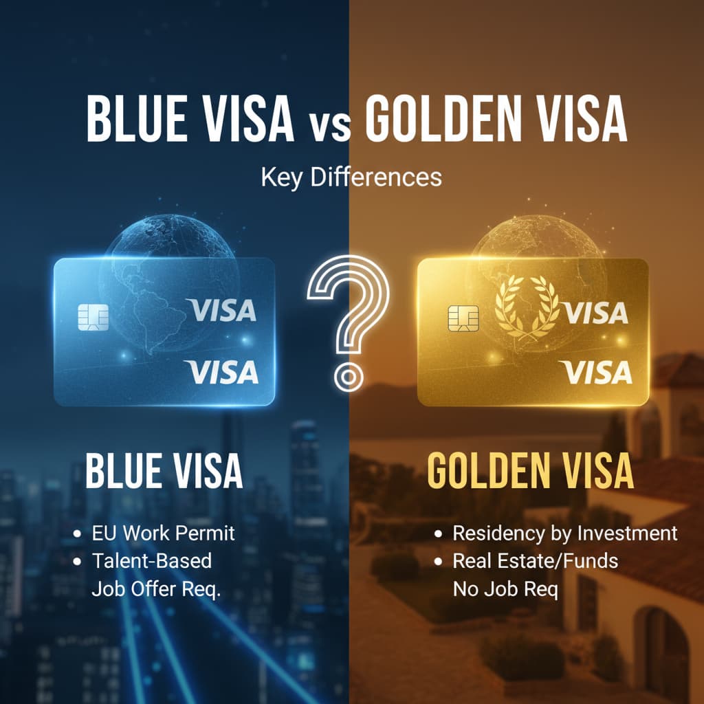 Blue Visa vs Golden Visa – Key Differences