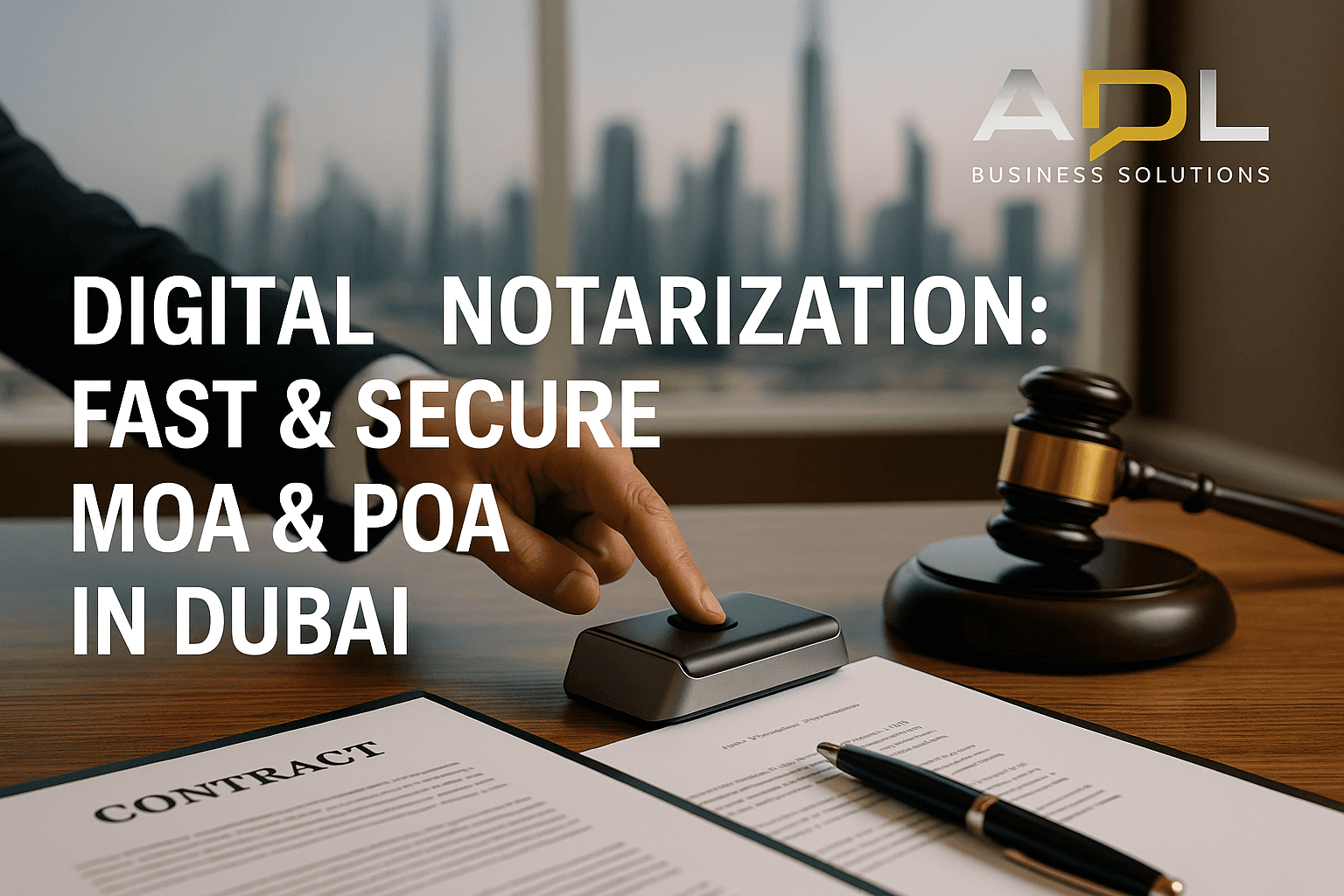 Digital Notarization: Fast & Secure MOA & POA in Dubai
