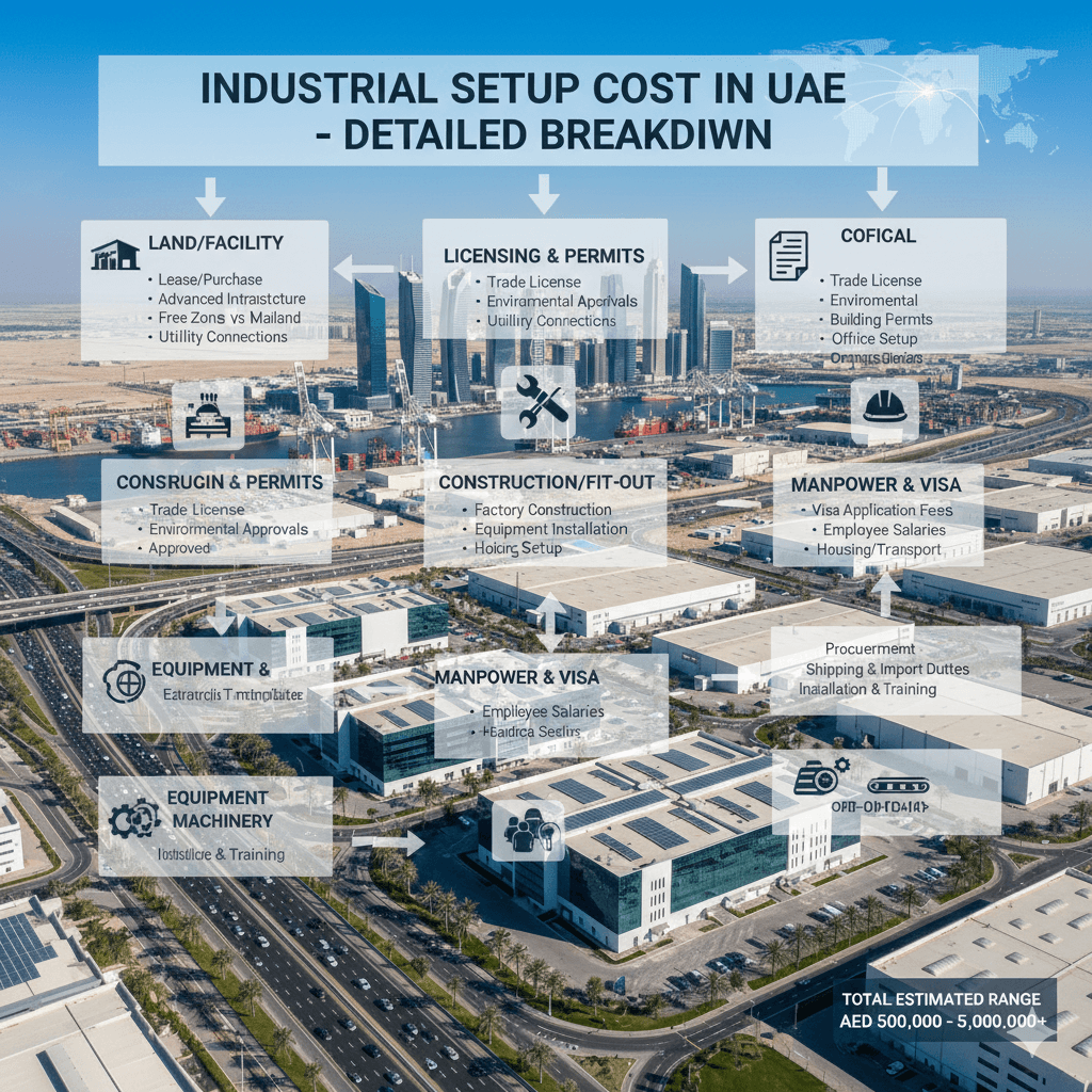 Industrial Setup Cost in UAE – Detailed Breakdown